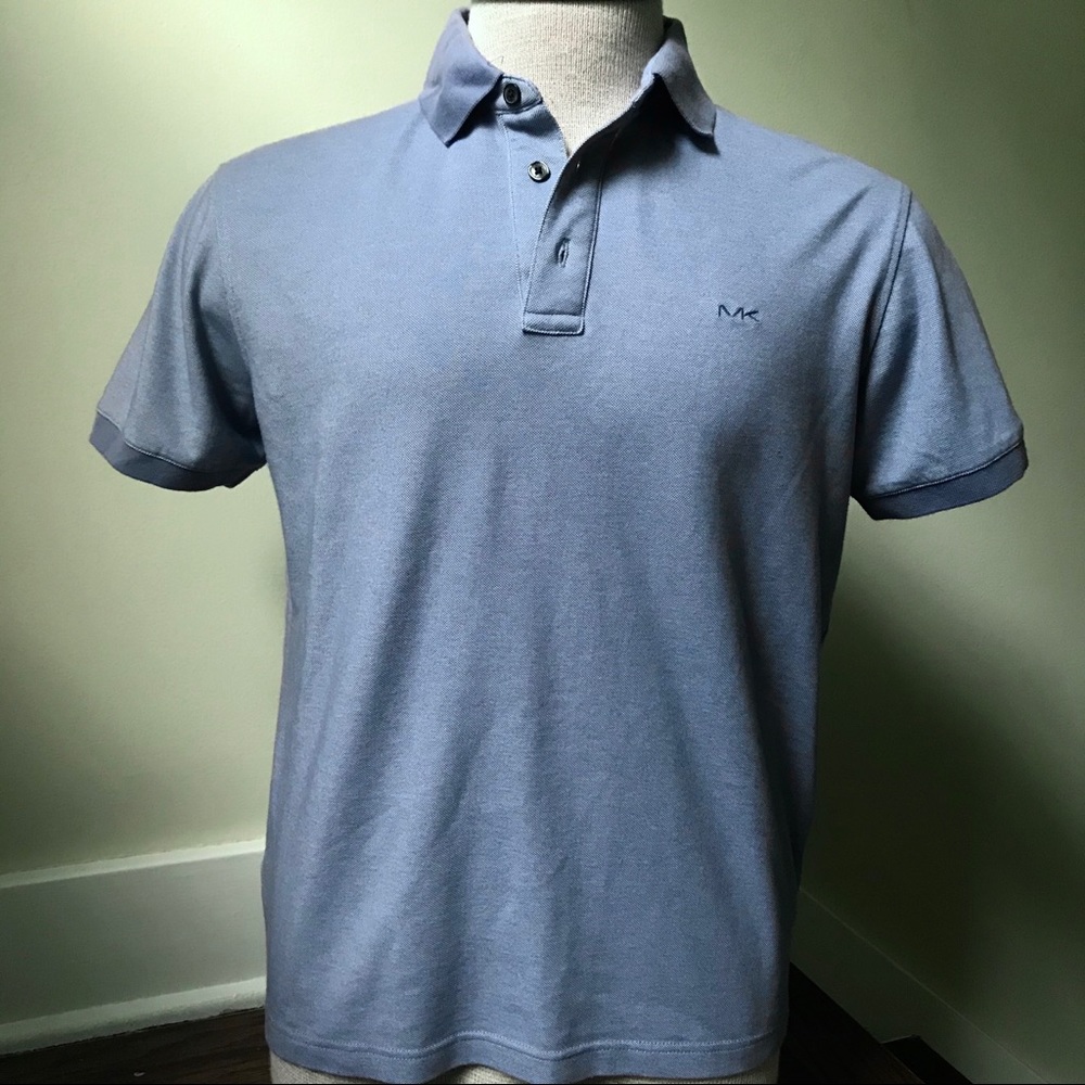 Like New MICHAEL Michael Kors Mens Light Blue Polo
